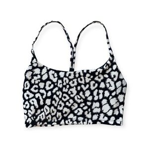 Glyder Pure Bra Leopard Sports Bra size Small in Black/White
